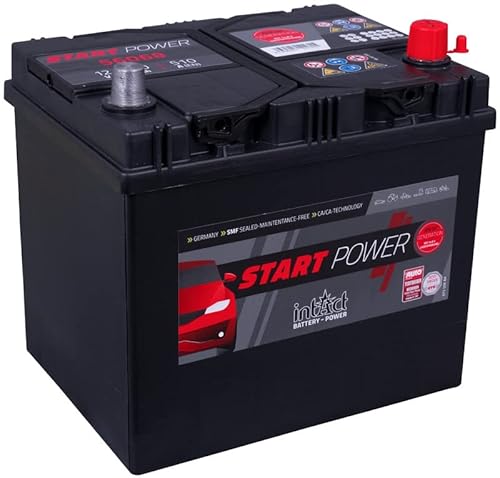 intAct Autobatterie 12V 60Ah 510A, Start-Power 56068GUG, leistungsstarke und zuverlässige PKW Starterbatterie, Maße: 230x172x220mm, Blei-Säure-Batterie in Erstausrüsterqualität von Intact