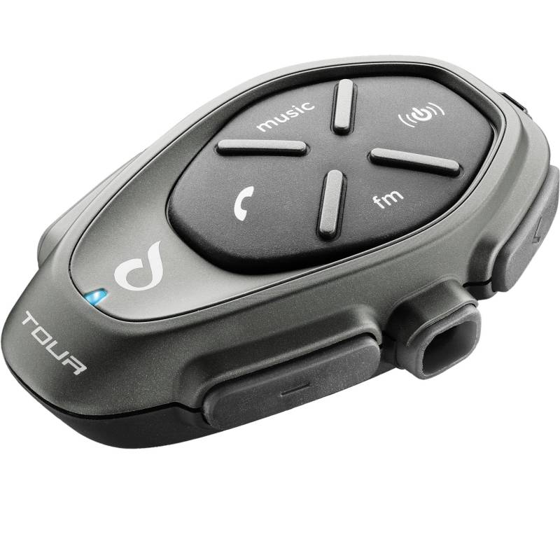 Interphone Tour - Einzelpack - Bluetooth-Kommunikationssystem für Motorräder - Bis zu 4 Reiters, 1,5Km Reichweite - 25 Std Sprechzeit Fastcharge - Radio - GPS - MP3 - Waterproof IP67 von Interphone