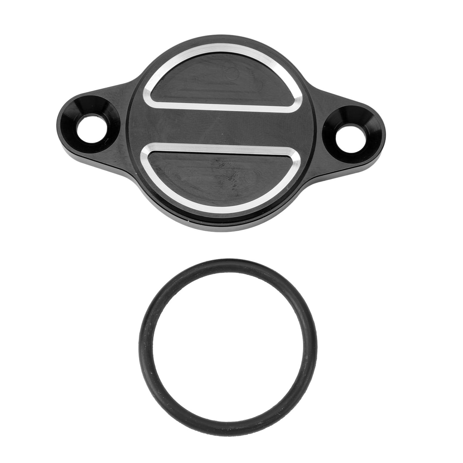 Motorrad-Ölfilter-Schutzkappe, CNC 6063-Aluminiumlegierung, hochfester Motorölfilterdeckel, Ersatz für Multistrada Monster Supersport (Schwarz) von Intoipush