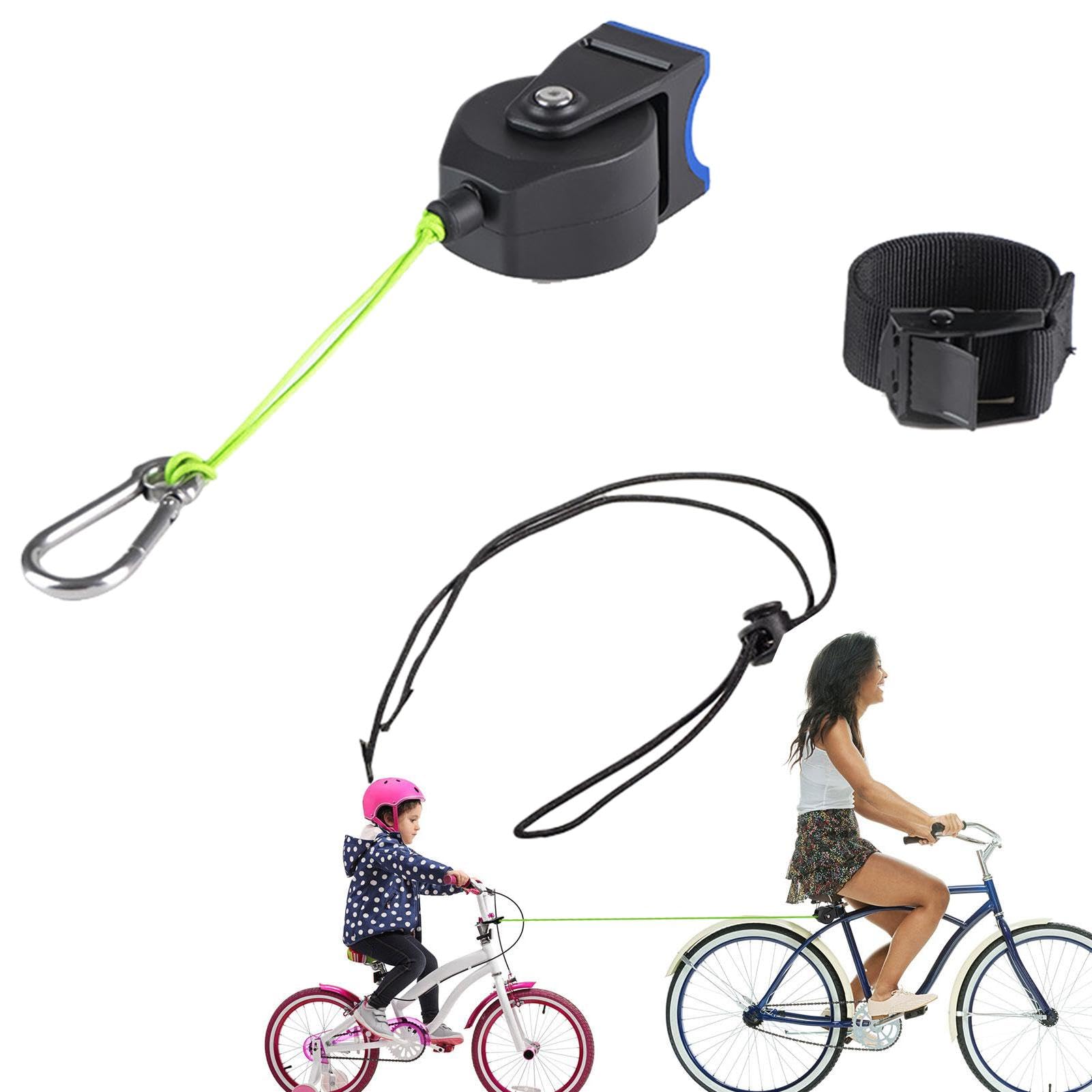 Fahrrad-Towing-System für Kinder | Easy-to-Adjust Child Traktion Rope | Safe Extension Tow Rope for Family Adventures | Strong, Tear-Resistant Design passt alle Fahrräder für Eltern und Kinder von Iouyjiu