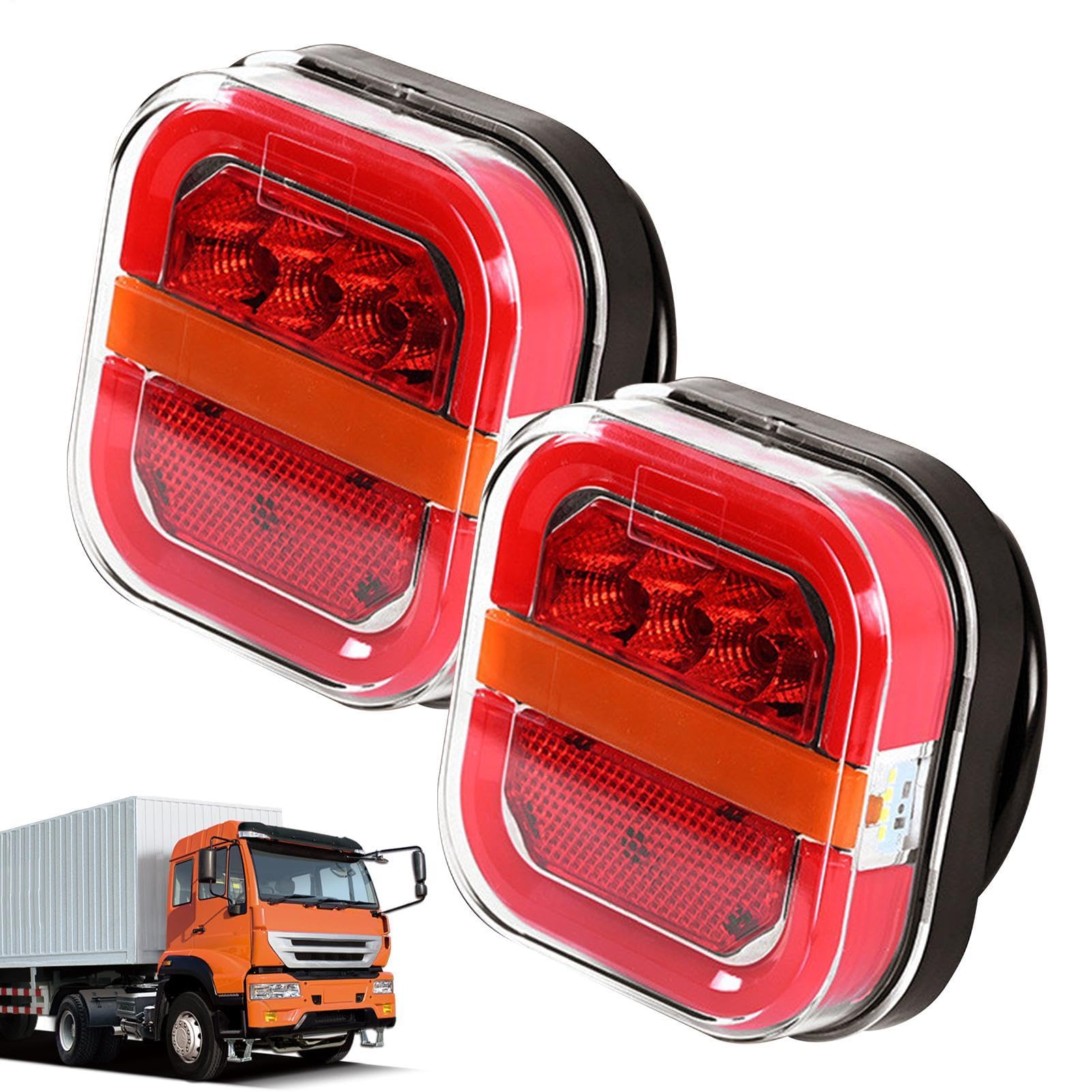 Iouyjiu Square Tail Light, Bus LED Lights, Truck Tail Light, LED License Plate Light, High-Lumen LED Tail Light Set, Led License Plate Light for Trucks, Vans, And Buses von Iouyjiu