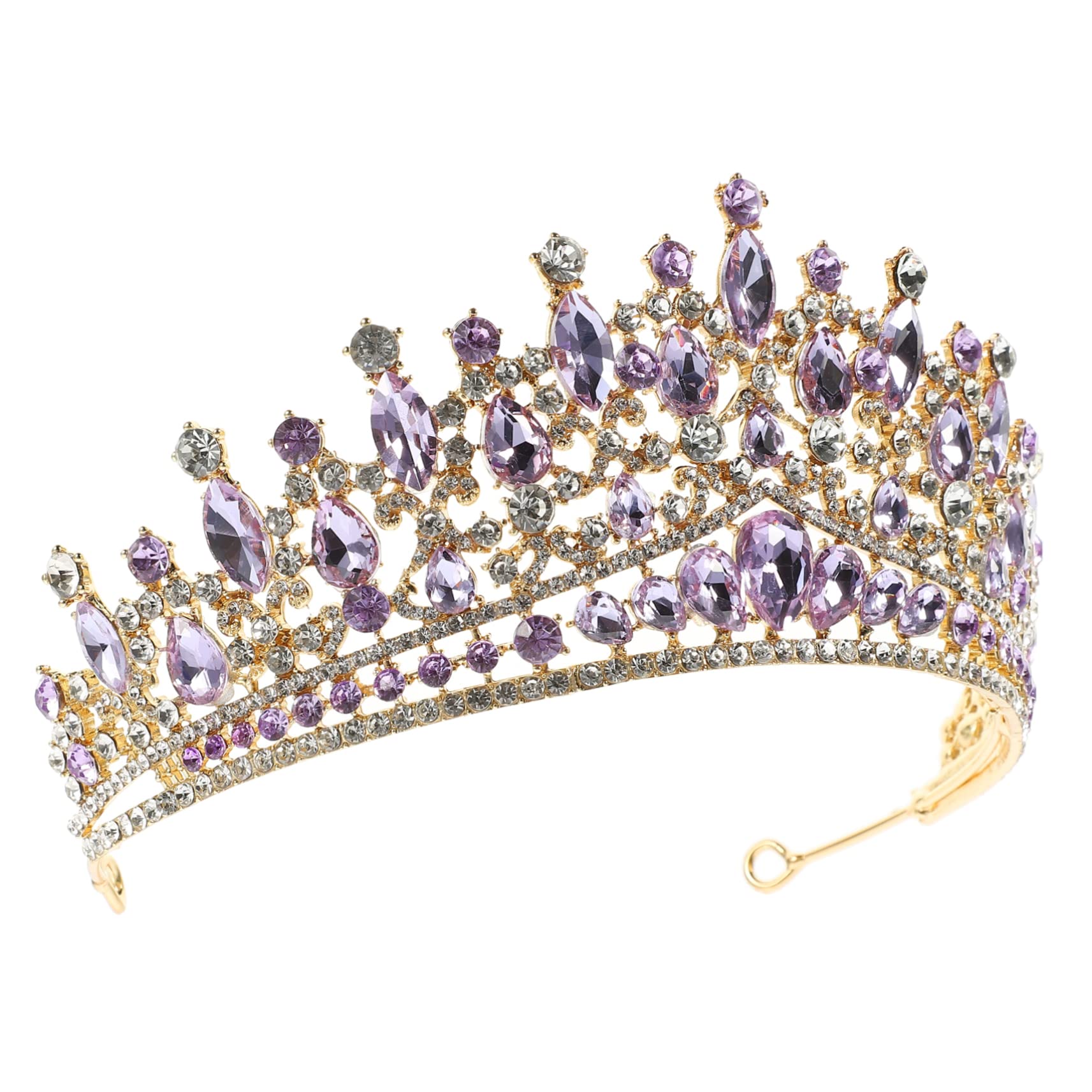 Ipetboom Braut Krone Abschlussball Kronen Tiara-stirnband Für Frauen Verkaufsstand Party Haarschmuck Für Die Braut Tiaras Brautjungfern Zukünftige Braut Glücklich Fee Legierung Violett von Ipetboom