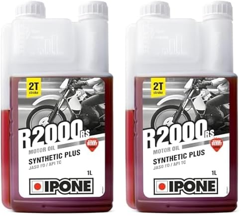 IPONE – Motoröl ZT Motorrad R2000RS – Teilsynthetisch auf Esterbasis – Hochwertiger Schmierstoff – 1 Liter Dosierkanister, Erdbeere, 1L (Packung mit 2) von Ipone