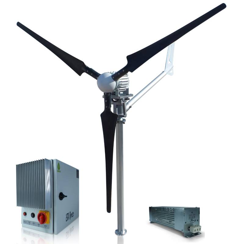 Istabreeze Windturbine Set, 2000 Watt, 48 Volt, effiziente Windenergie für zuverlässige Stromerzeugung (Windturbine mit Laderegler) von Istabreeze