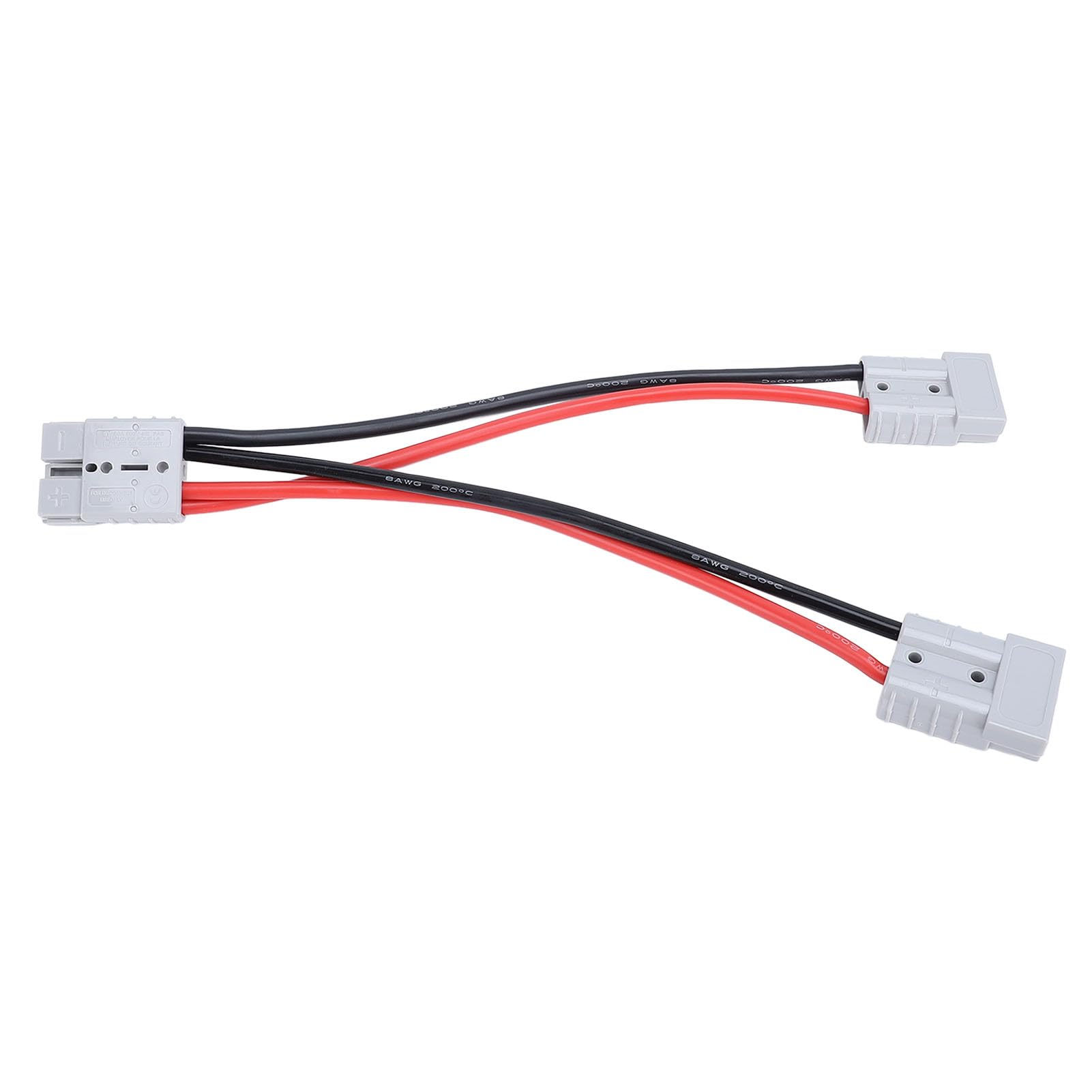 50A -Stecker 8AWG Draht Y Splitter Batterieanschluss Kabel Schnellanschluss Silikonscheide 200 ℃ Wärmesistent 600 -V -Wagen Elektrische Gabelstapler für Winden, Anhänger, Anhänger von Itonash