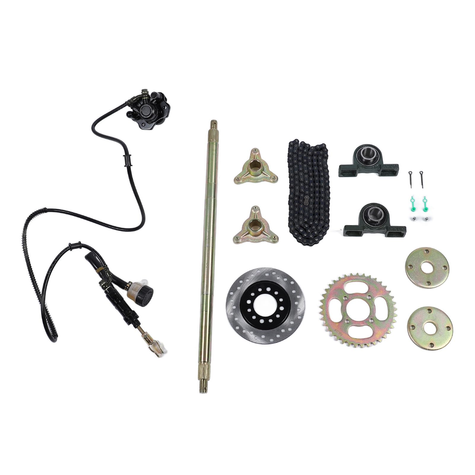 600 -mm -Heck -Live -Achs -Kit mit Bremsbaugruppe, Kette für ATV, Quads, Hinterachse -Wellenkit mit Kette von Itonash