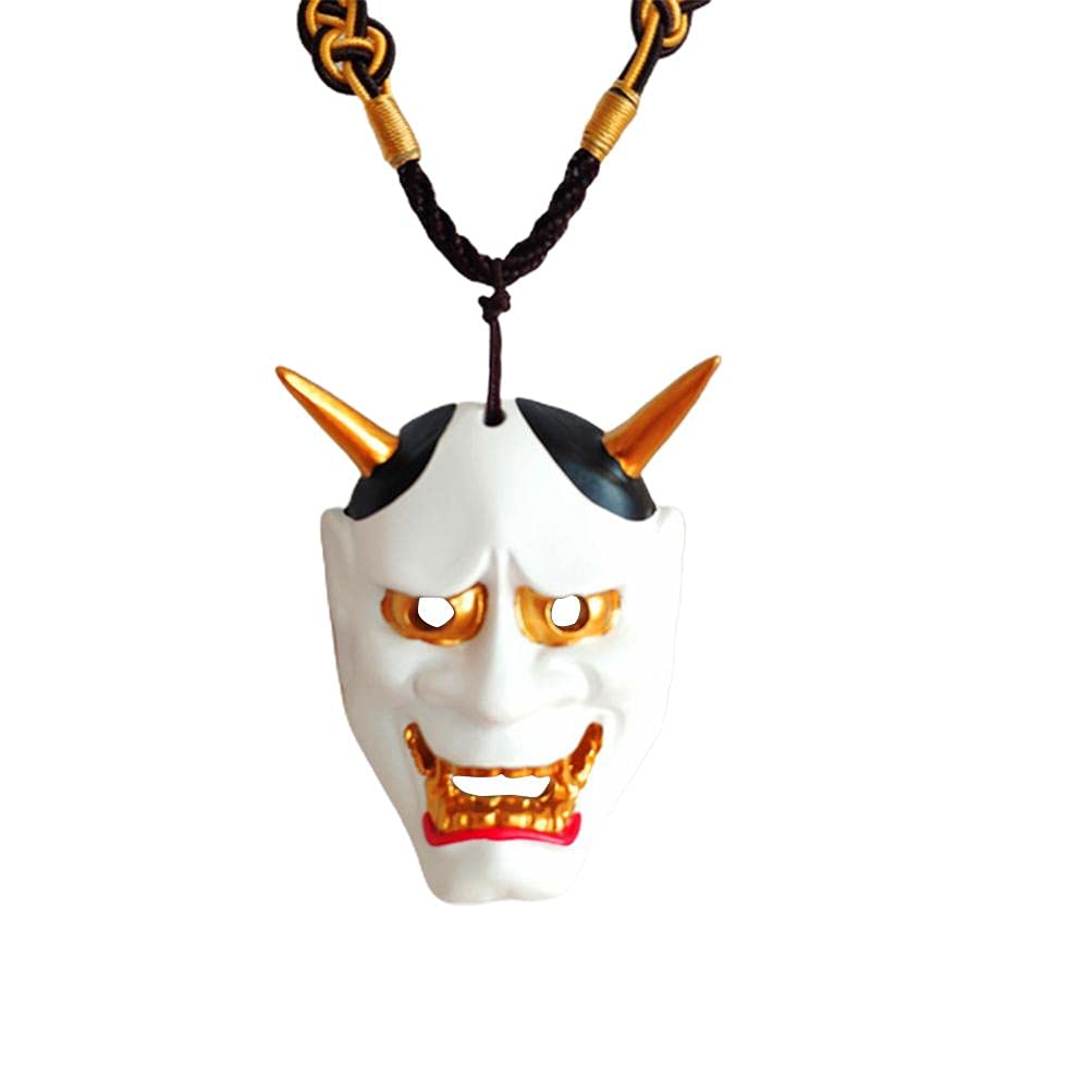 Auto-Hängeanhänger, Auto-Hängeanhänger mit Samurai Hannya Japanischem Oni-Helm, Auto-Rückspiegel-Anhänger, Mini-Schlüsselanhänger-Rucksack-Anhänger, Modischer Anhänger für (A) von Itonash