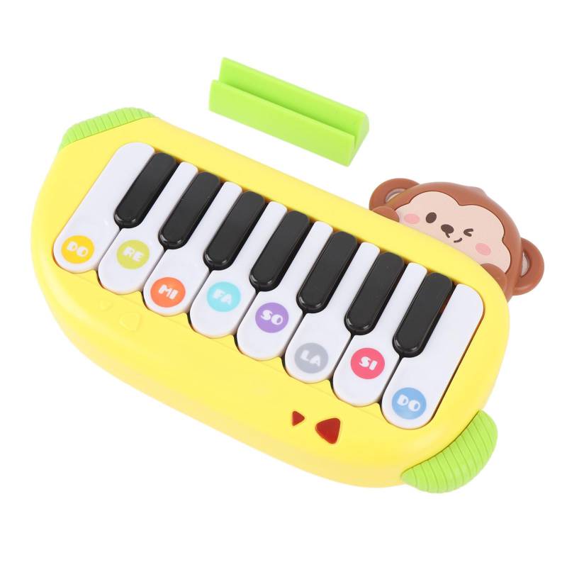 Elektronisches Klavierspielzeug für Kinder, Frühpädagogisches Taschen-Miniatur-Klaviertastatur-Spielzeug, Multifunktionales Musikinstrument-Spielzeug für Kinder (Gelb) von Itonash