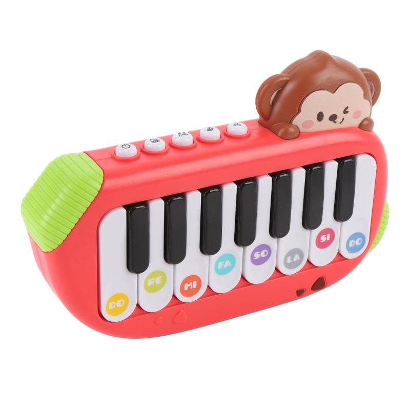 Elektronisches Klavierspielzeug für Kinder, Frühpädagogisches Taschen-Miniatur-Klaviertastatur-Spielzeug, Multifunktionales Musikinstrument-Spielzeug für Kinder (Rot) von Itonash