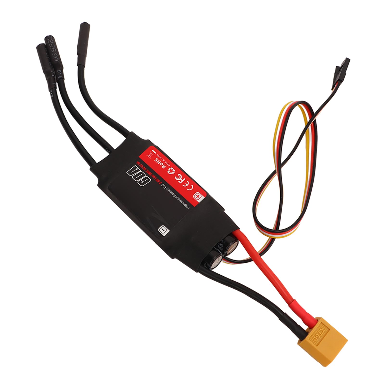 Itonash 60 A, Bürstenloser Motor, ESC, Schnelle Reaktion, Elektrischer RC-Geschwindigkeitsregler für RC-Starrflügeldrohne, mit LCD-Programmierkarte für RC-Starrflügeldrohne und von Itonash