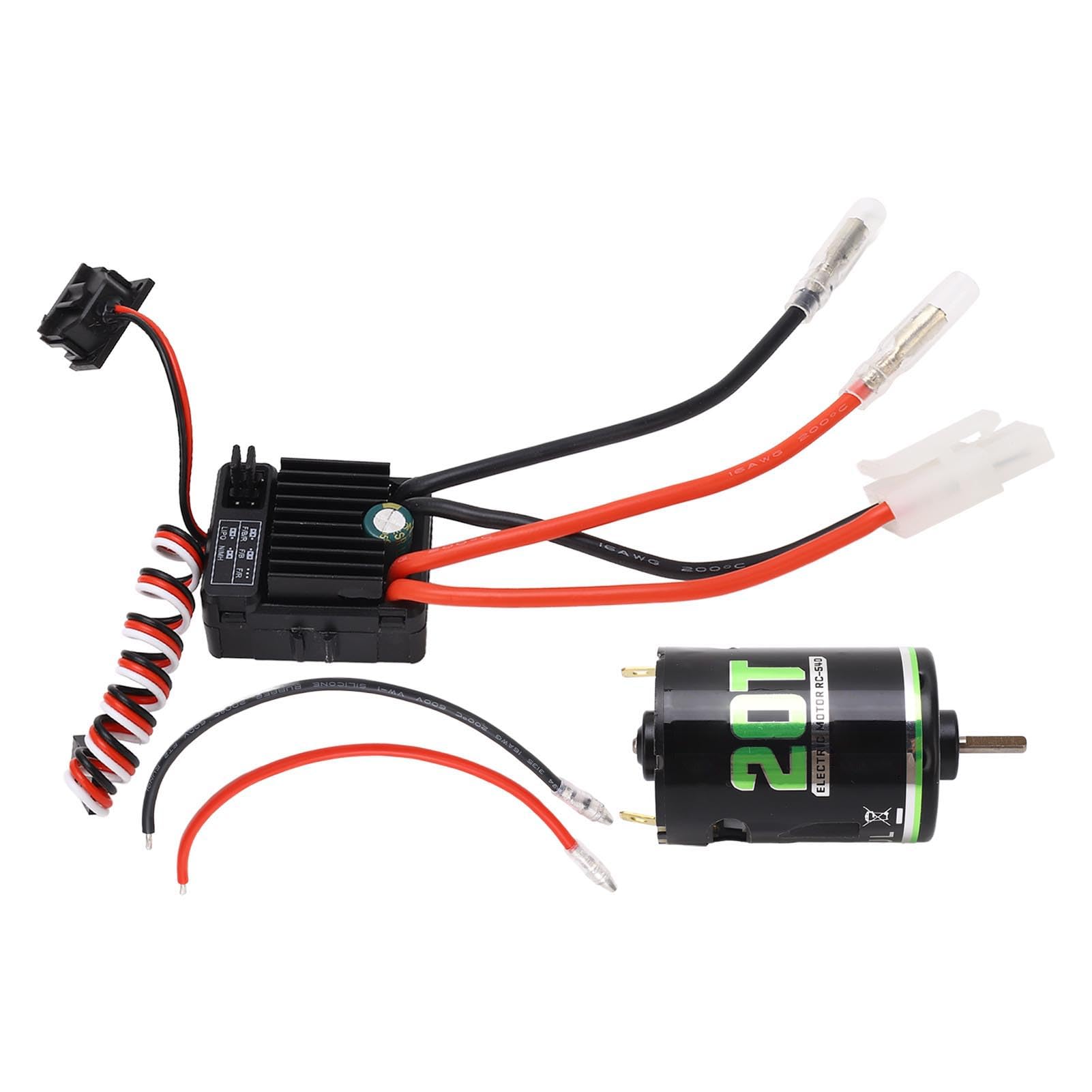 Itonash Hochtorsions-Bürstenmotor-ESC-Kit, Geräuscharm, Bidirektionales Lager 540 Motor 60A ESC für Crawler-DIY-Modifikation (20T) von Itonash