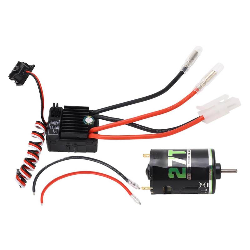 Itonash Hochtorsions-Bürstenmotor-ESC-Kit, Geräuscharm, Bidirektionales Lager 540 Motor 60A ESC für Crawler-DIY-Modifikation (27T) von Itonash