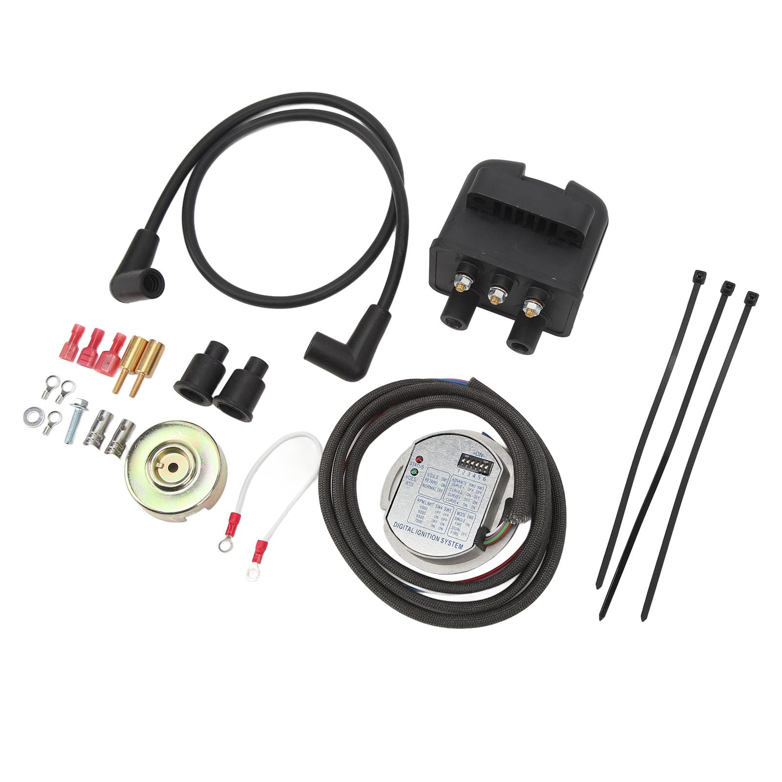 Programmierbares Zündkit, Electronic Ignition Kit, OE 53-660, Passt zu Big Twin 1970-1999, mit Überspannungsschutz von Itonash