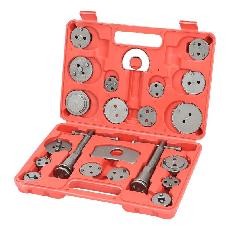 Izrielar Bremskolbenrücksteller Set, 22TLG Universal Bremskolben Rückstellwerkzeug, Bremskolben Kolben Kolbenrücksteller, Instandsetzung Werkzeug zum Zurückstellen des Bremskolben von Izrielar