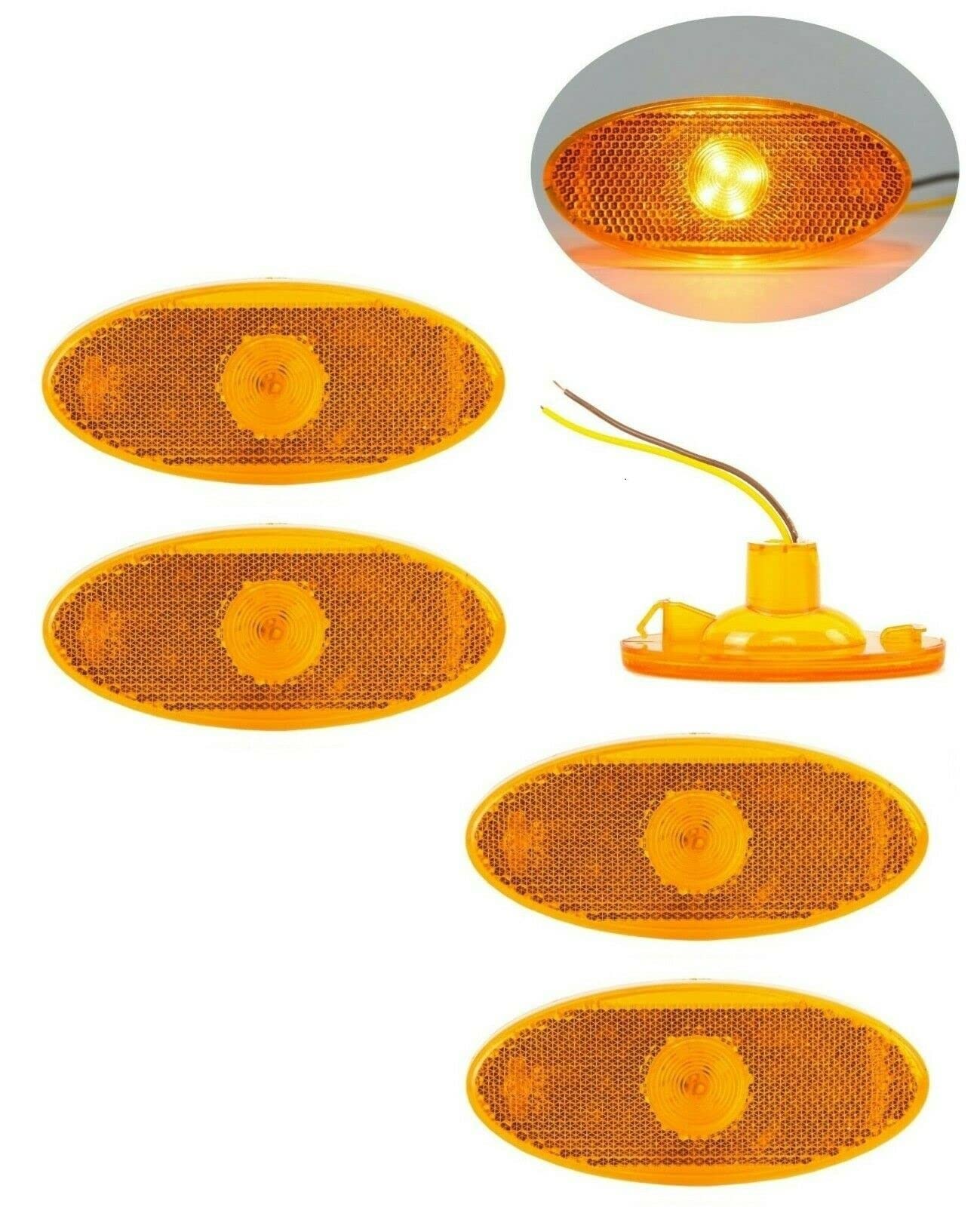 4 x LED Begrenzungsleuchten 12 V Orange OEM für Renault Master MK3 Opel Movano Mk2, Standard von J/J