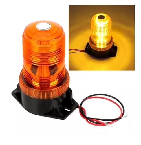 J/J Rundumleuchte, 30 LEDs, 6 W, Stroboskoplicht, Orange, für LKW, Traktor, MTB von J/J