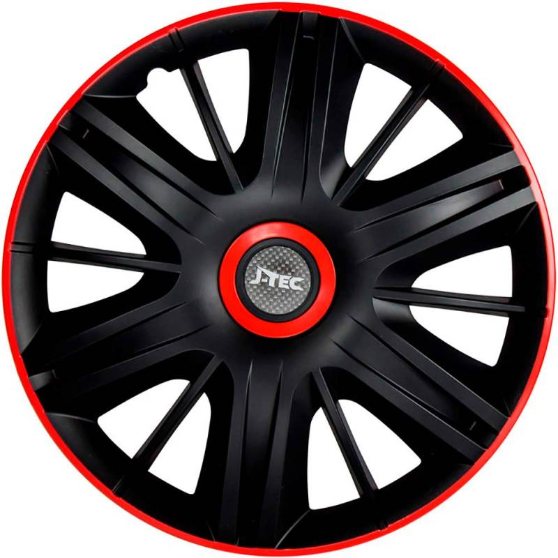 Satz J-Tec Radzierblenden Maximus 15-Zoll Schwarz/Rot von J-Tec