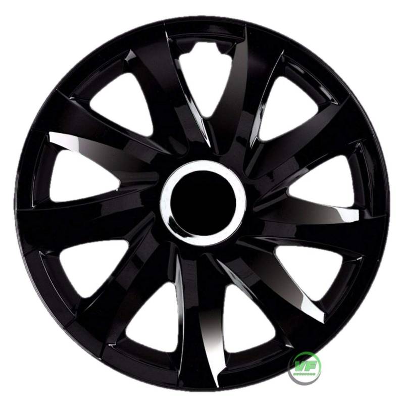 J&J AUTOMOTIVE | 16" Radkappen Radzierblenden 4er Set 16 Zoll Schwarz Lackiert Drift, Radabdeckung, Radkappen, Zierblenden, Felgen von J&J AUTOMOTIVE