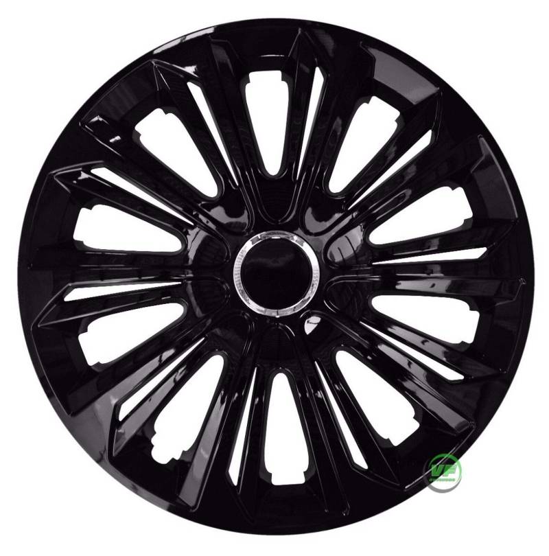 J&J AUTOMOTIVE | 16" Radkappen Radzierblenden 4er Set 16 Zoll Schwarz Lakiert Strong, Radabdeckung, Radkappen, Zierblenden, Felgen von J&J AUTOMOTIVE