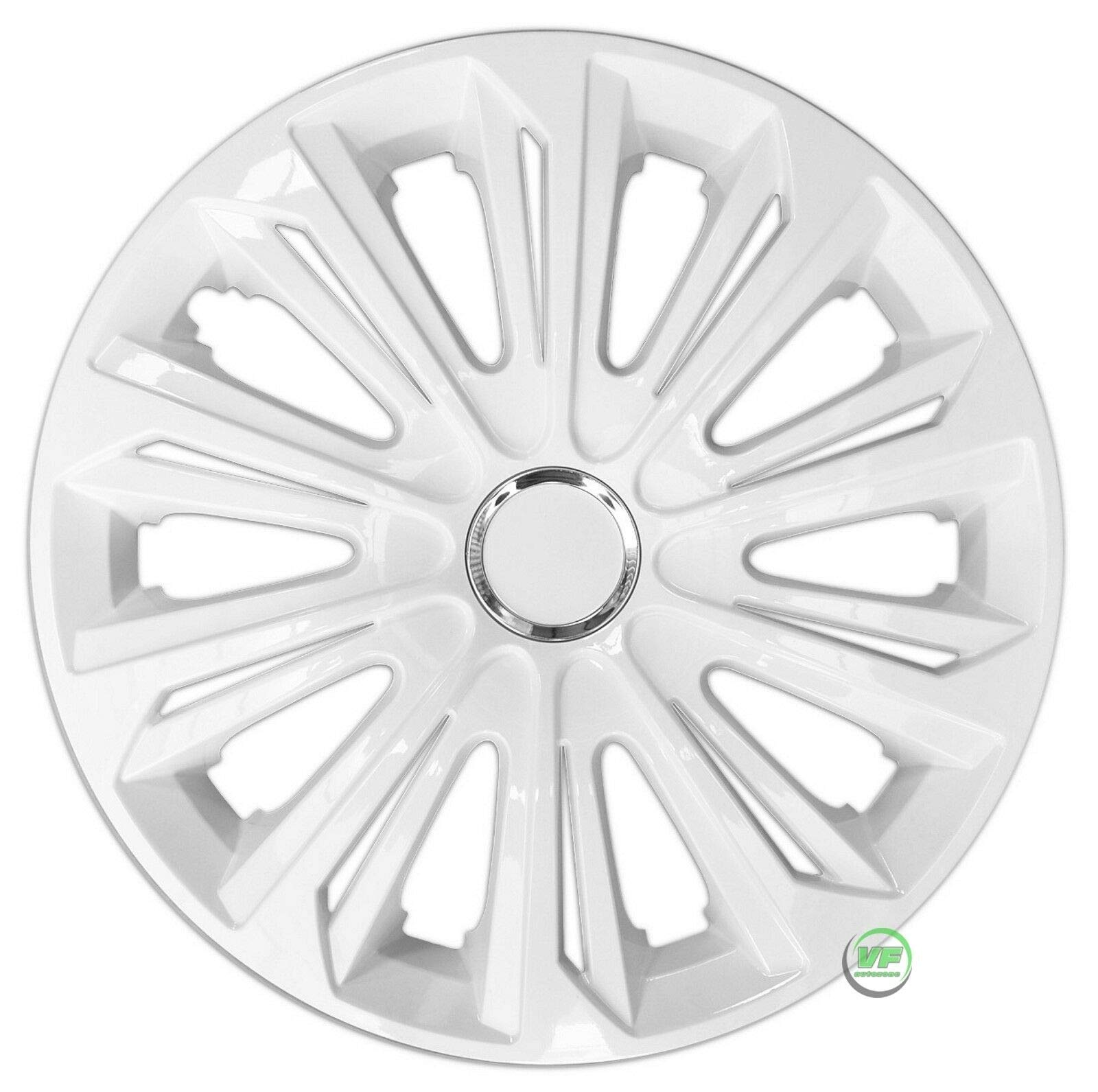 J&J AUTOMOTIVE | 16" Radkappen Radzierblenden 4er Set 16 Zoll White Weiss Lackiert Strong, Radabdeckung, Radkappen, Zierblenden, Felgen von J&J AUTOMOTIVE