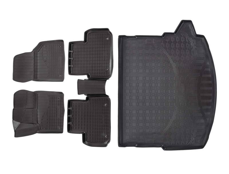 J&J AUTOMOTIVE | Allwetter TPE Gummimatten + Kofferraumwanne Set Für Discovery Sport 2014-2019, Antirutsch, Passgenau, Rand 2-4cm, Schwarz von J&J AUTOMOTIVE