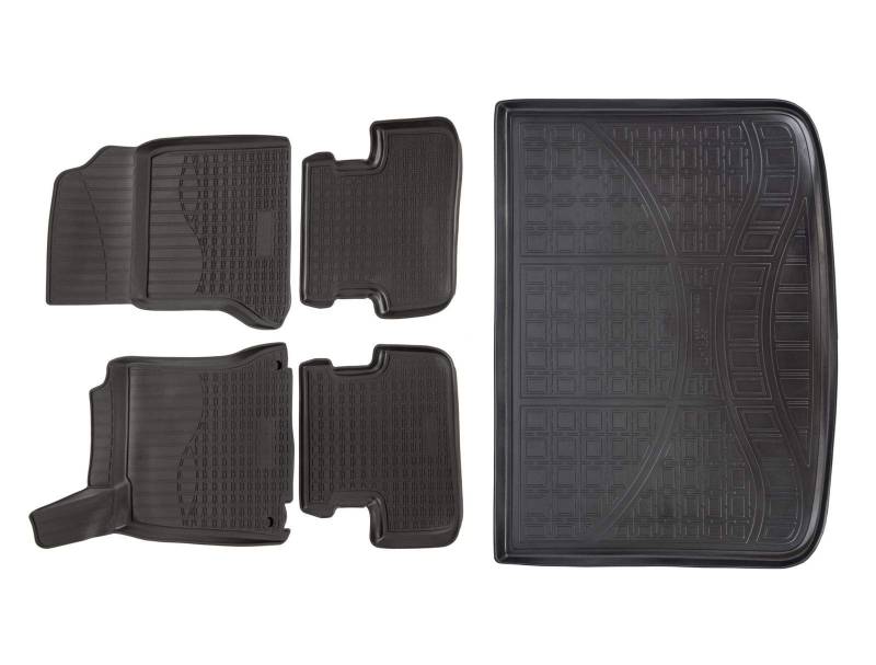 Norm Liners | Allwetter TPE Gummimatten + Kofferraumwanne Set Für A W176 Fließheck 2012-2018, Antirutsch, Passgenau, Rand 2-4cm, Schwarz von J&J AUTOMOTIVE