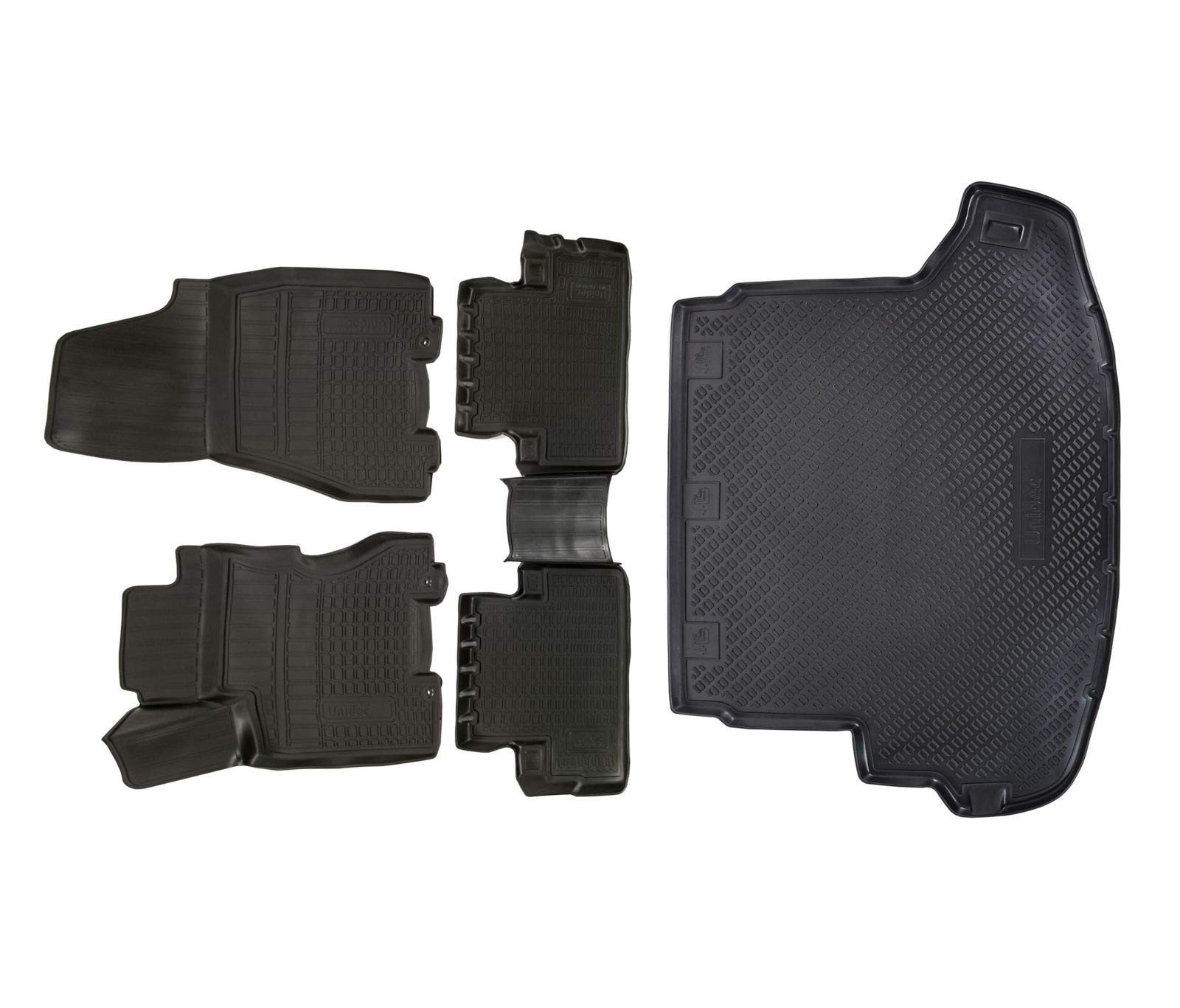 Norm Liners | Allwetter TPE Gummimatten + Kofferraumwanne Set Für X-Trail T31 2007-2014, Antirutsch, Passgenau, Rand 2-4cm, Schwarz von J&J AUTOMOTIVE