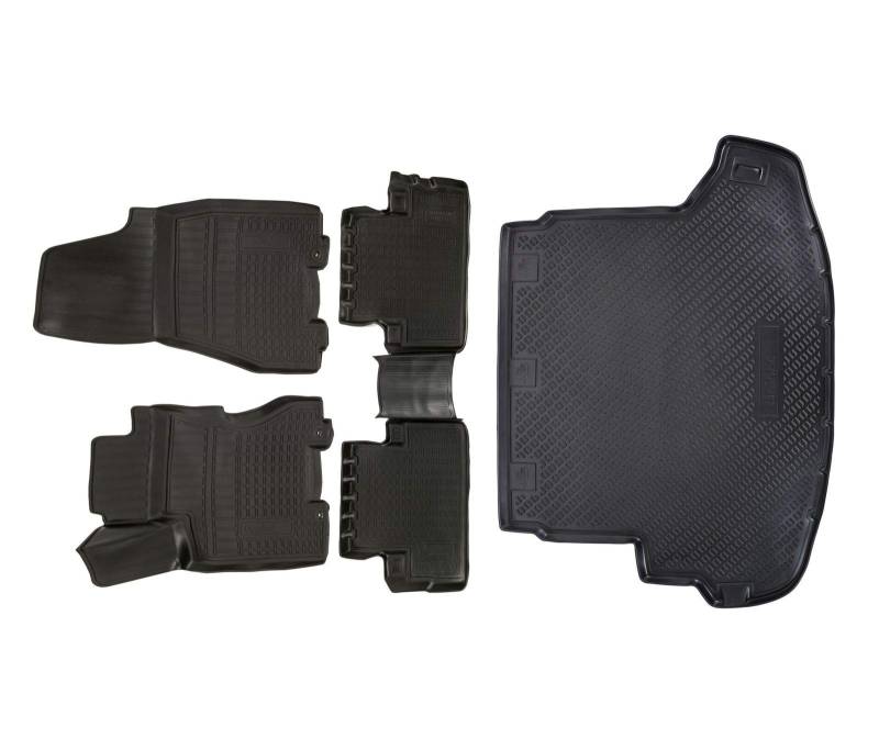 J&J AUTOMOTIVE | Allwetter TPE Gummimatten + Kofferraumwanne Set Für X-Trail T31 2007-2014, Antirutsch, Passgenau, Rand 2-4cm, Schwarz von J&J AUTOMOTIVE