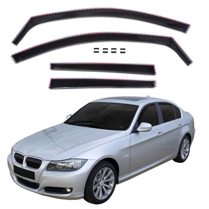 | GP Windabweiser für Bmw 3 Serie E90 2005-2013, 4tlg Regenabweiser von J&J AUTOMOTIVE