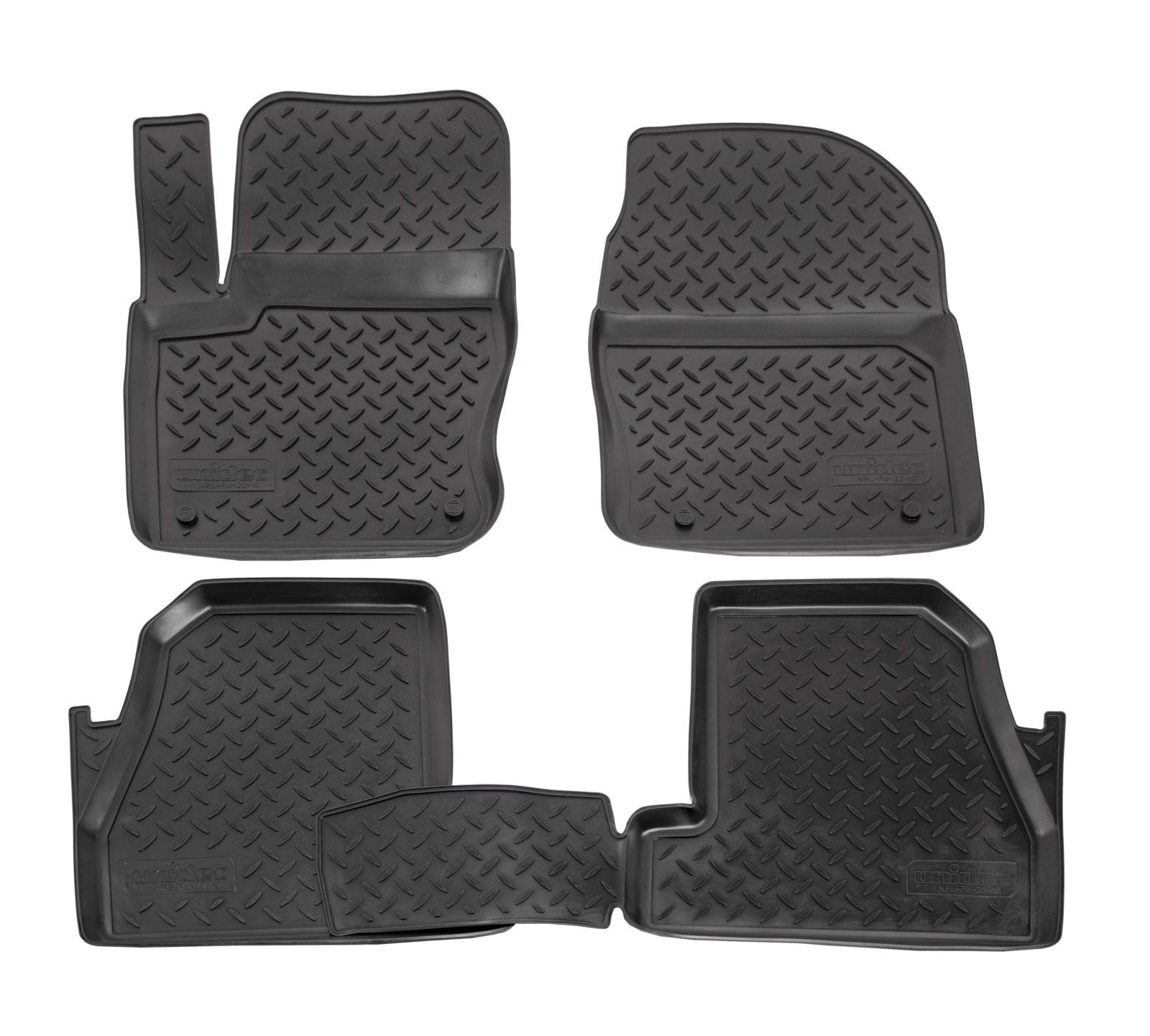 Norm Liners | 3D Gummimatten Auto Matten Fussmatten Kompatibel mit Focus 3, 2010-2018, Rand cca 4cm, Allwetter, 4Tlg, Premium Qualität von J&J AUTOMOTIVE