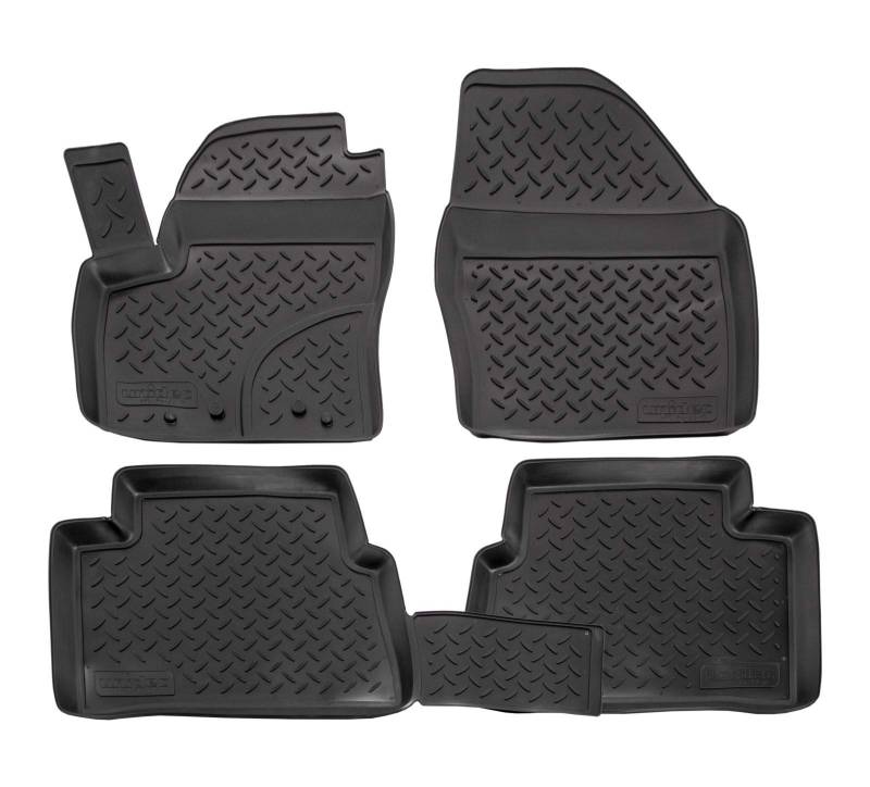 Norm Liners | 3D Gummimatten Auto Matten Fussmatten Kompatibel mit C-Max 2003-2010, Rand cca 4cm, Allwetter, 4Tlg, Premium Qualität von J&J AUTOMOTIVE