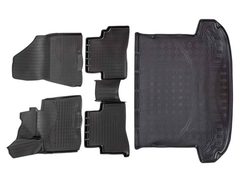 Norm Liners | Allwetter TPE Gummimatten + Kofferraumwanne Set Für Sportage 2016-2021, Antirutsch, Passgenau, Rand 2-4cm, Schwarz von J&J AUTOMOTIVE