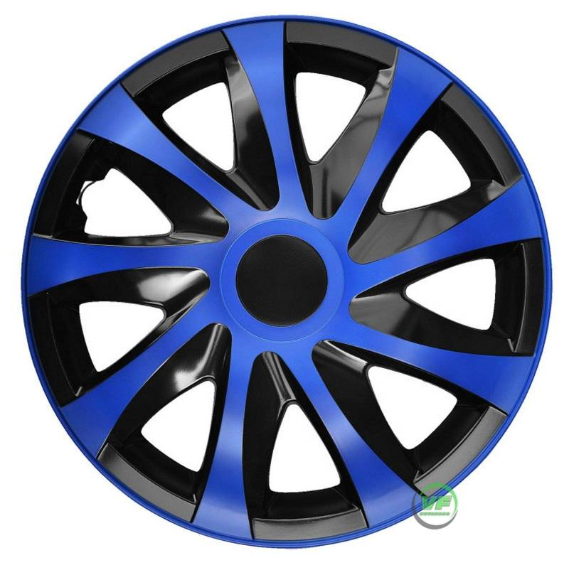 J&J AUTOMOTIVE | 14" Radkappen Radzierblenden 4er Set 14 Zoll Blau-Schwarz Draco CS, Radabdeckung, Radkappen, Zierblenden, Felgen von J&J AUTOMOTIVE