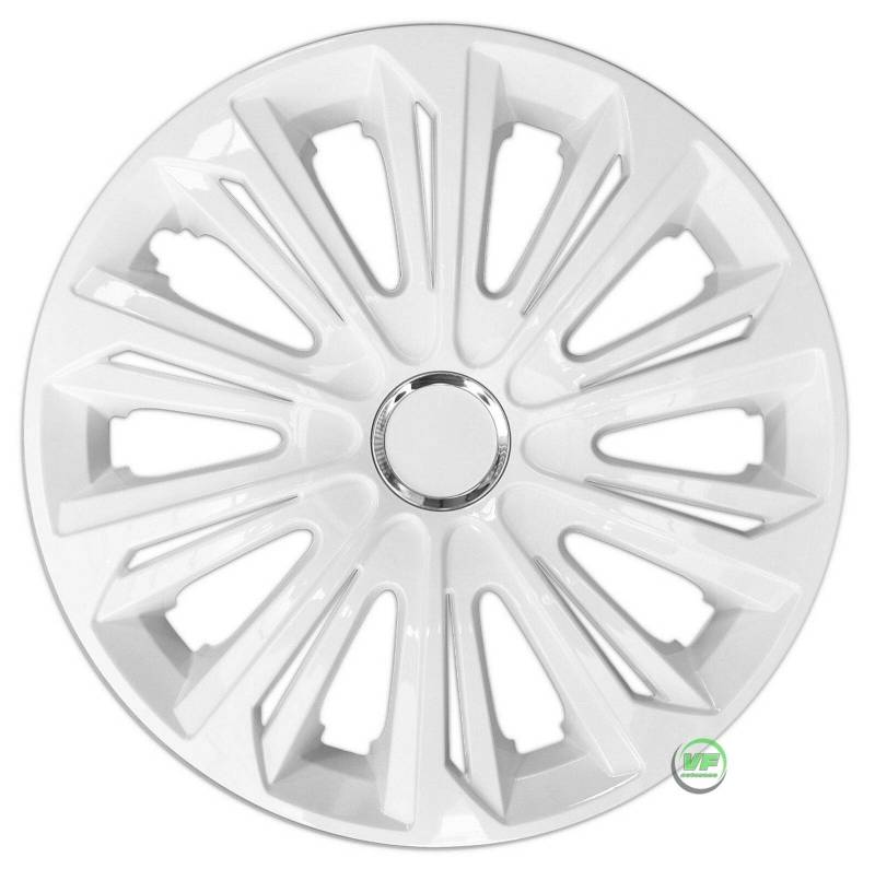 J&J AUTOMOTIVE | 15" Radkappen Radzierblenden 4er Set 15 Zoll White Weiss Lackiert Strong, Radabdeckung, Radkappen, Zierblenden, Felgen von J&J AUTOMOTIVE