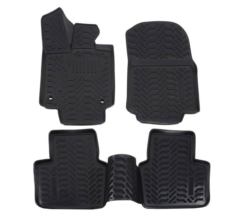 J&J AUTOMOTIVE | TAPIS DE SOL EN CAOUTCHOUC 3D EXCLUSIVE COMPATIBLE Avec RAV4, RAV-4 ab 2019, Schwarz, Anti-Rutsch, Allwetter, 4-Tlg, Hohes Rand von J&J AUTOMOTIVE