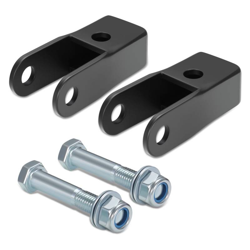 J2 Engineering 5,1 cm - 10,2 cm Hintere Stoßdämpfer-Verlängerungssatz, kompatibel mit Chevy GMC Silverado Sierra 1500 Tahoe Yukon, J2-LK-CH-SE-001-BK von J2 Engineering