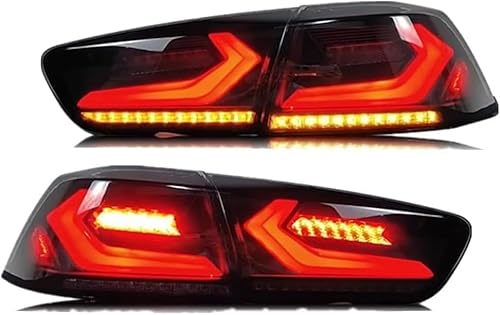 JACCOS Auto Rücklicht Rückleuchten für M-itsubishi Lancer EVO X 2008-2017,Multifunktion Wasserdichte Links Rechts Heckleuchte Bremslicht Blinker Ersetzen Zubehör,A-1 pair von JACCOS