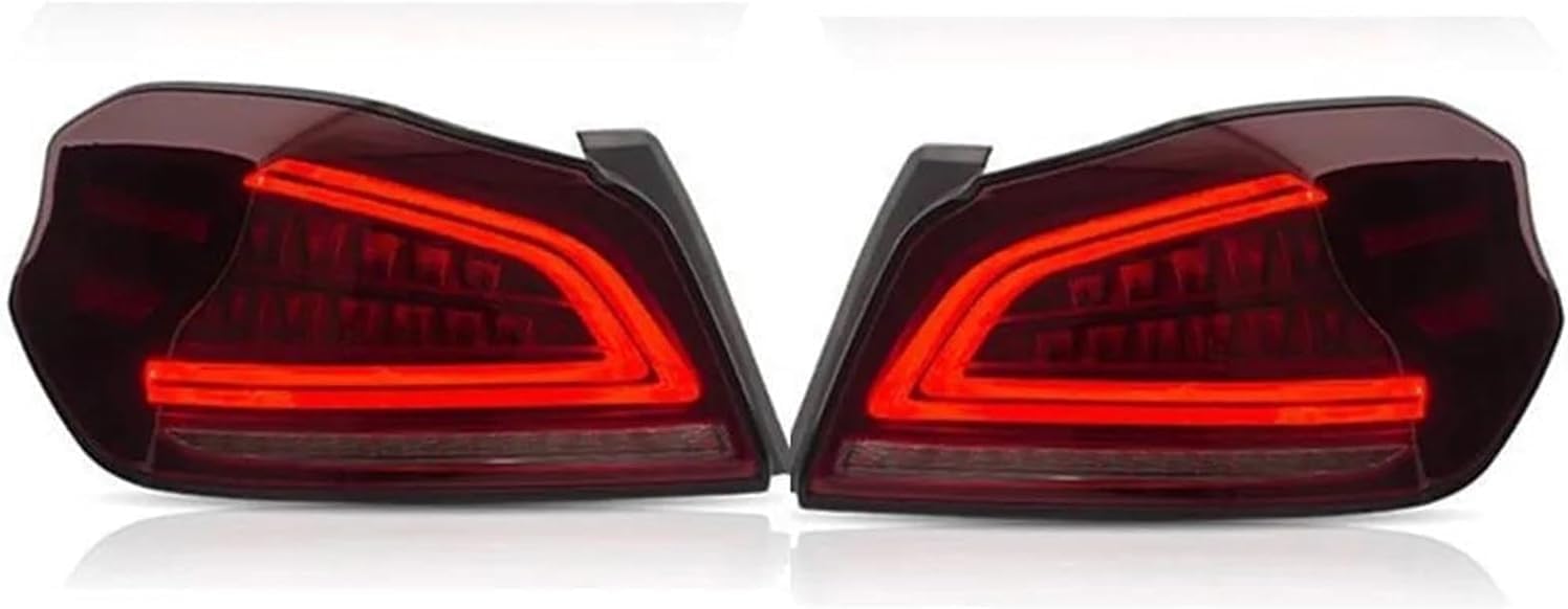 JACCOS Auto Rücklicht Rückleuchten für Su-baru WRX 2014-2021,Multifunktion Wasserdichte Links Rechts Heckleuchte Bremslicht Blinker Ersetzen Zubehör,C-Red von JACCOS