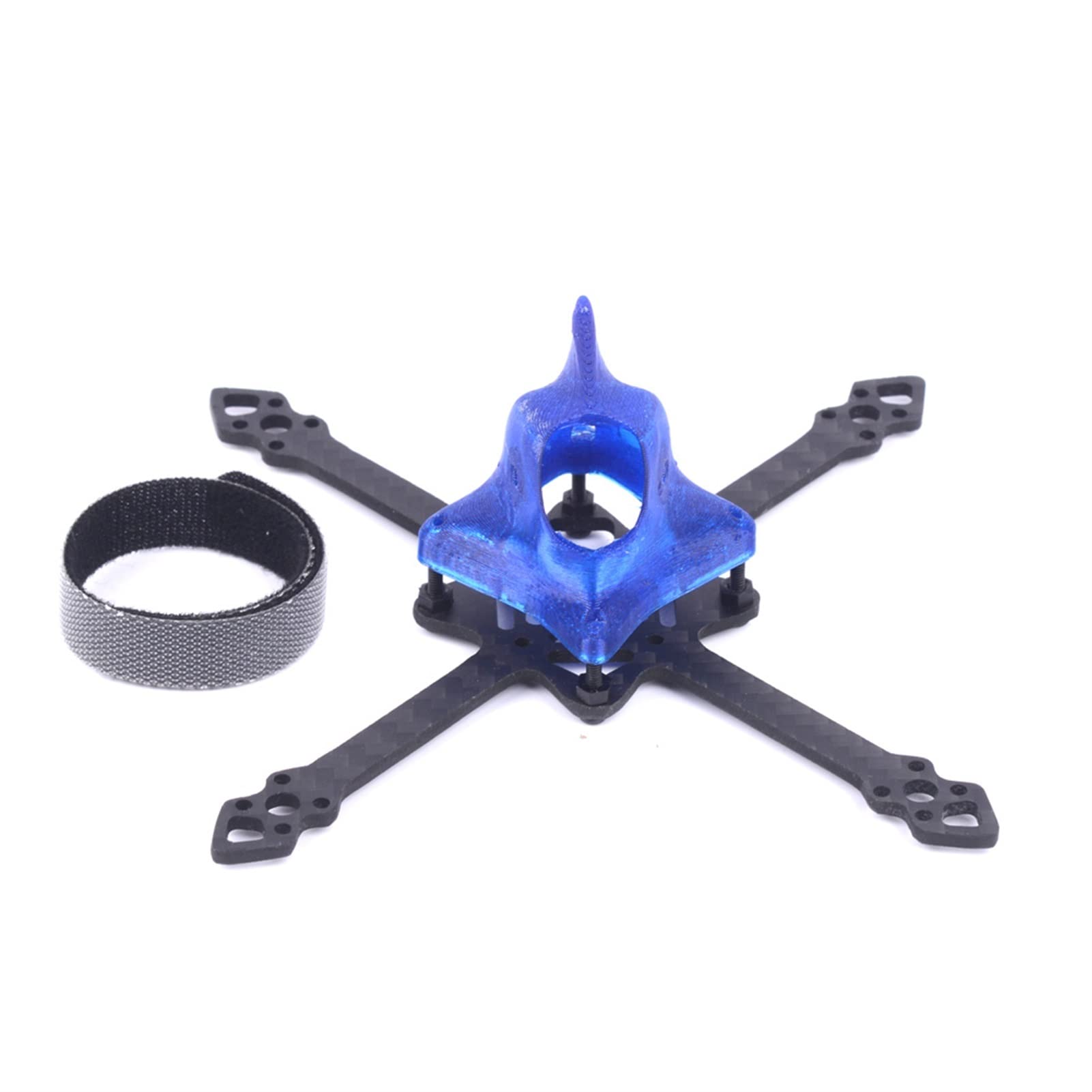 JAFYLO 105mm Radstand Carbon Fiber Rack Mit 3D Pirnted Baldachin FPV Drone Quadcopter Rahmen KIT Quadcopter Rahmen Bausatz(Blue) von JAFYLO