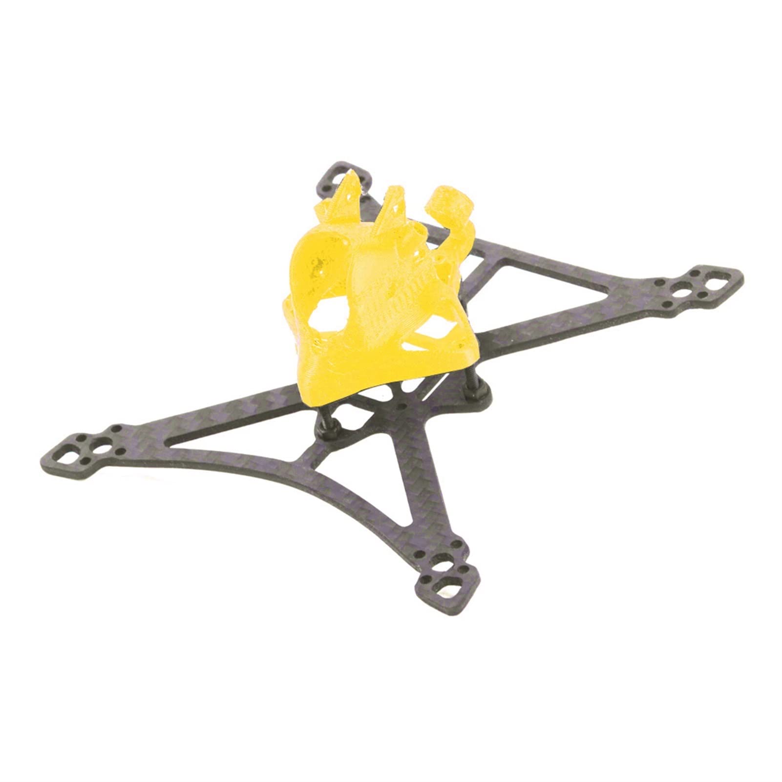 JAFYLO 105mm Radstand Carbon Fiber Rack Mit 3D Pirnted Baldachin FPV Drone Quadcopter Rahmen KIT Quadcopter Rahmen Bausatz(Yellow) von JAFYLO