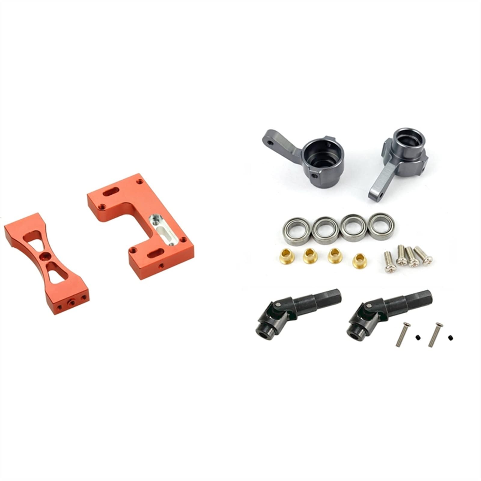 JAFYLO 1Set Metall Lenkung Servo Feste Halterung Mit Lenkung Tasse Antriebswelle Set WPL C14 C24 C34 B16 B24 MN D90 RC Auto RC-Auto-Upgradeteile von JAFYLO