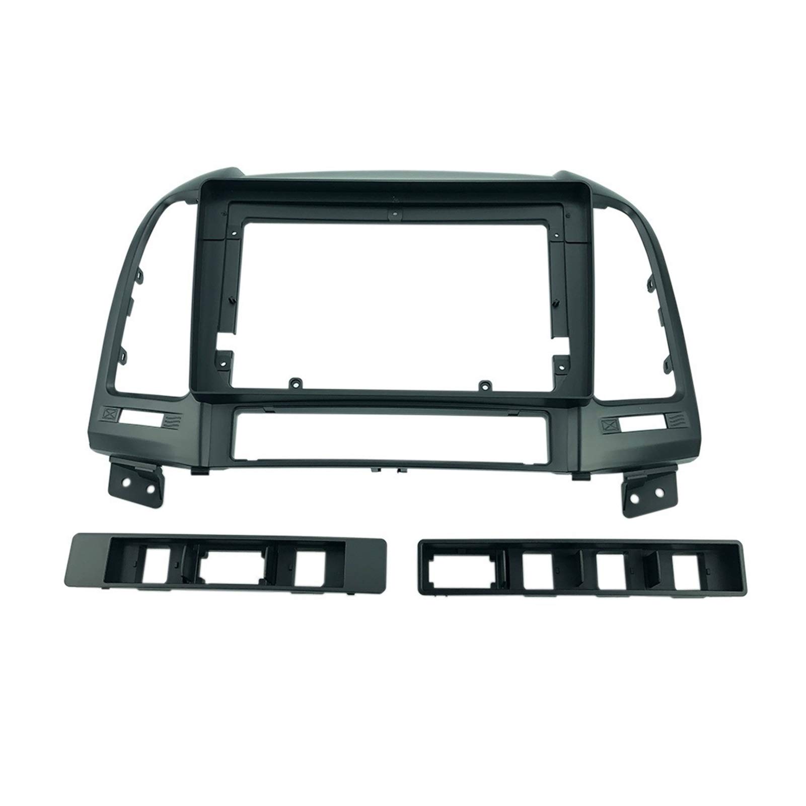 JAFYLO 2-Din-9-Zoll-Autoradio-Installations-DVD-GPS-MP5-Kunststoff-Einbaurahmen, for Hyundai, Santa Fe/IX45 2006–2012, Armaturenbrett-Montagesatz Autoradio-Rahmen von JAFYLO