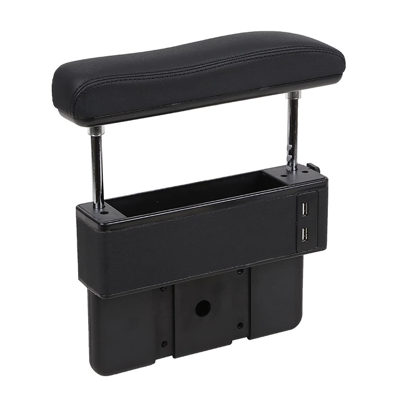 JAFYLO Auto Armlehne Box Ellenbogen Unterstützung Einstellbare Mittelkonsole Handauflage Schiene Auto Sitz Lücke Organizer Armlehne Box Armlehnenbox für Mittelkonsole(Black) von JAFYLO