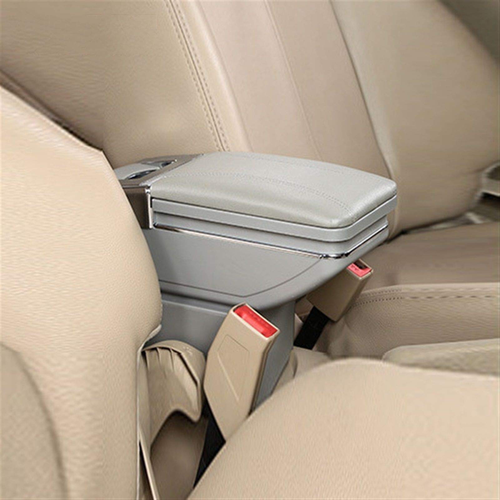 JAFYLO for RAV4, Armlehnenbox Central Store Content Box Getränkehalter Aschenbecher Innenraum Auto-Styling Dekoration Zubehör 1999–2003 Armlehnenbox für Mittelkonsole(Grey) von JAFYLO