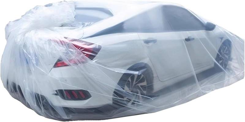 Clear Plastic Full Car Deckungen alle Wetterabdeckungen, 13.12 x 23 Fuß Universalauto -Cover for Automobile, Autoabdeckung for Schneeregen im Freien Flutabsichten im Freien von JAGHAWXL