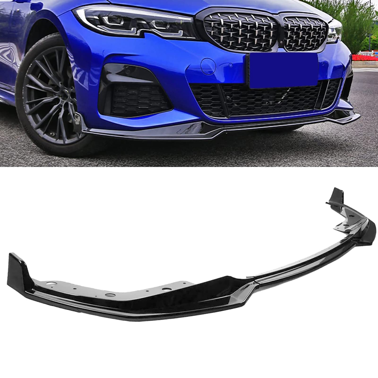 JAHURO Auto Frontschaufel,Für BMW 3 Series G20 G21 M Sport 2019~2021,Vordere untere Stoßstangenlippe Spoiler von JAHURO