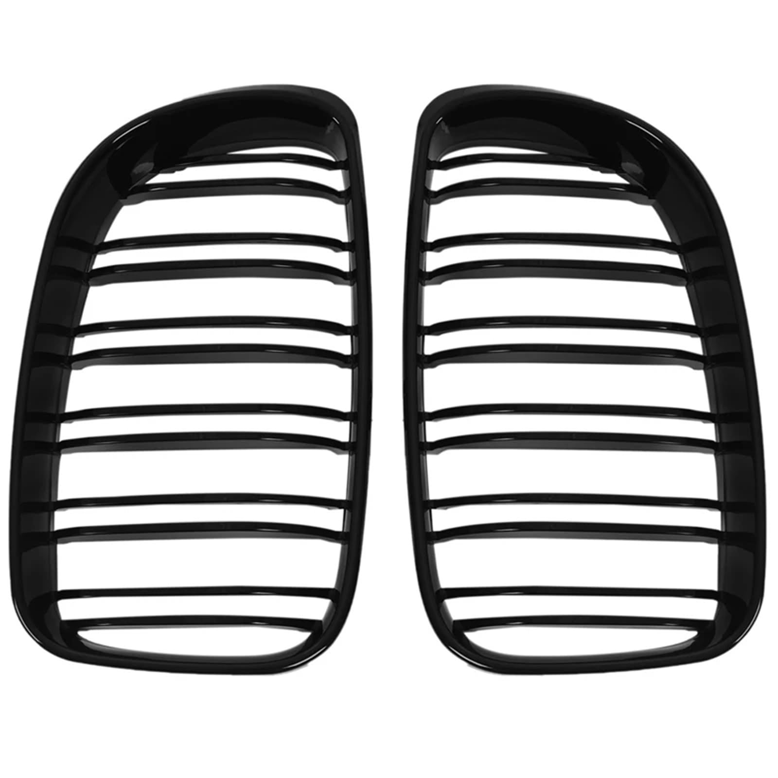 JAIHOA [Replacement] Glänzend schwarzer Doppellamellen-Frontnierengrill als Ersatz for BMW E81 E87 E82 E88 120I 128I 130I 135I ausgewählte Baujahre 2007–2011 von JAIHOA