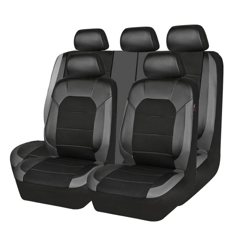 Leder Auto Sitzbezüge Sets, für Peugeot 3008 2009-2013, wasserdichte Autositzbezüge Autositzschoner Universal Auto Innenraum Schonbezüge,C von JALCH