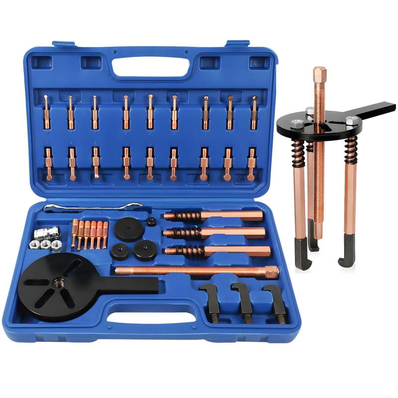 36 in 1 Lagerabzieher Set, Universal Innenlager Abzieher, Radlager Werkzeug, Abzieher Werkzeug, Kugellager Abzieher mit Spannzangen in 8 Größen, Lager Abzieher Set mit 3 Gebogenen Haken, Tragetasche von JAOGAUS