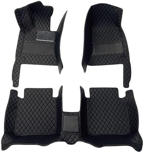 JARC All Inclusive Autofußmatten für Audi Q7(7Seats) 2015-2023, Nach Maß Leder Auto FußMatten - Wasserdichtes Anti Rutsch,B/Black von JARC